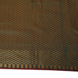Cotton Silk Banarasi Dark Olive Green Saree with Brocade Work