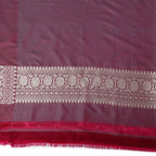 Katan Silk Banarasi Grey Saree with Brocade Lehariya