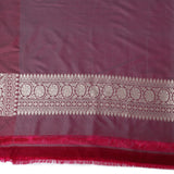 Katan Silk Banarasi Grey Saree with Brocade Lehariya