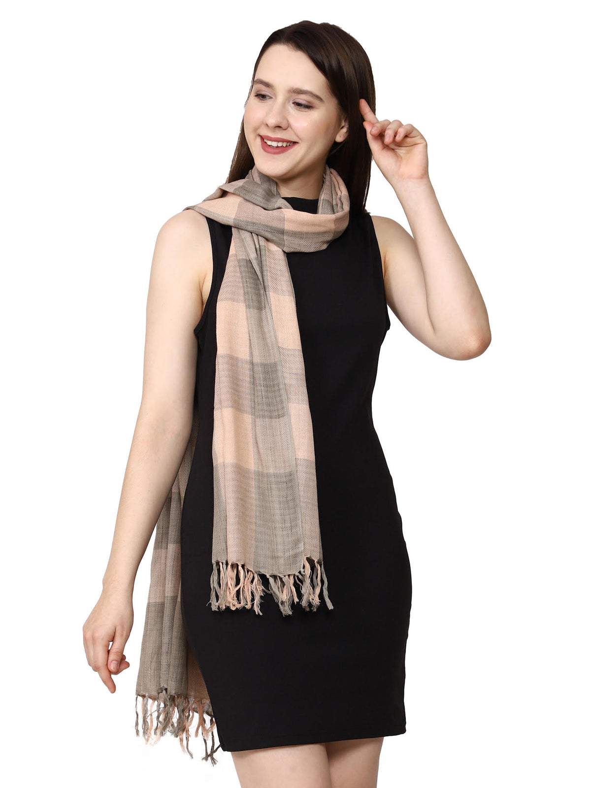Organic Cotton Handloom Check Stole